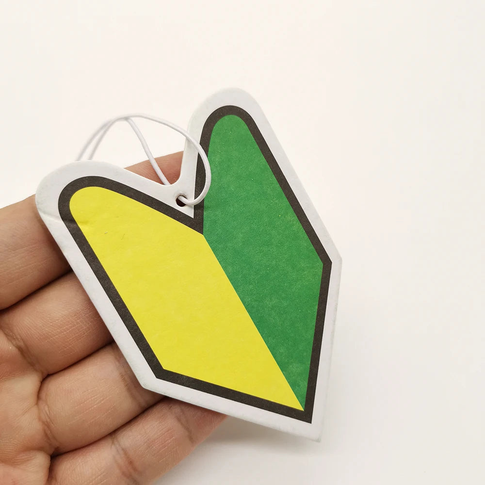 High Quality Recycle Auto Paper Hanging Modified Parts Car Air Freshener JDM Racing Style Rear View Mirrow Pendent Solid Paper