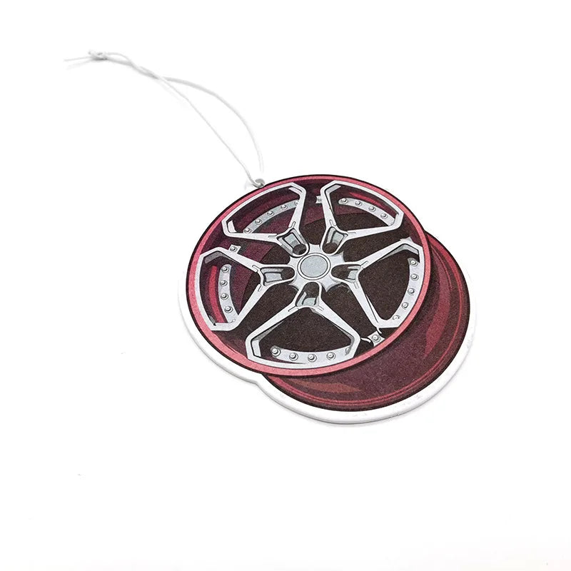 High Quality Recycle Auto Paper Hanging Modified Parts Car Air Freshener JDM Racing Style Rear View Mirrow Pendent Solid Paper