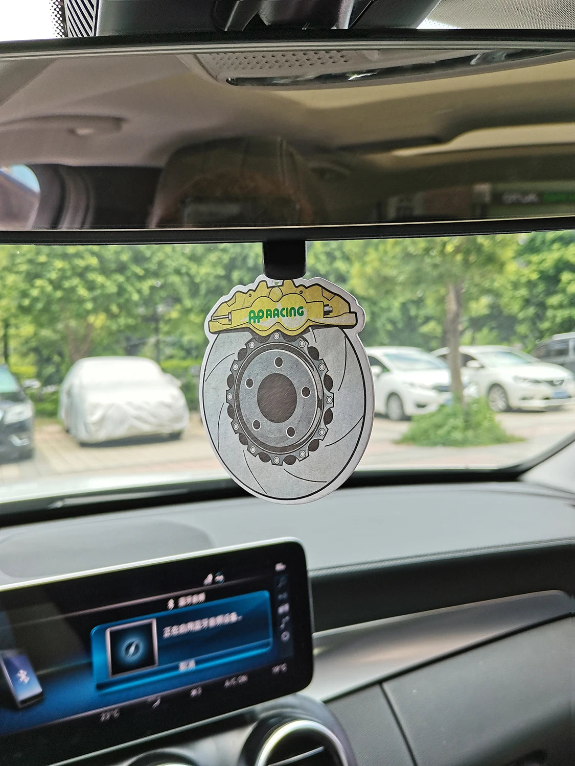 High Quality Recycle Auto Paper Hanging Modified Parts Car Air Freshener JDM Racing Style Rear View Mirrow Pendent Solid Paper