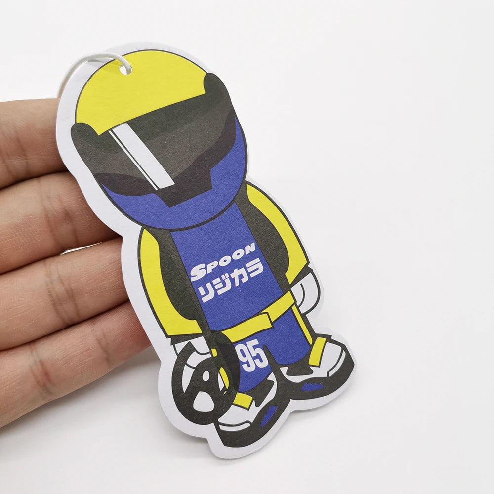 High Quality Recycle Auto Paper Hanging Modified Parts Car Air Freshener JDM Racing Style Rear View Mirrow Pendent Solid Paper