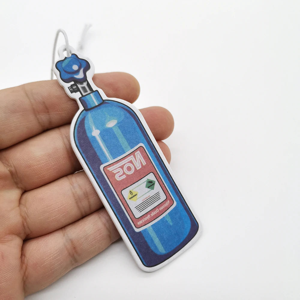 High Quality Recycle Auto Paper Hanging Modified Parts Car Air Freshener JDM Racing Style Rear View Mirrow Pendent Solid Paper