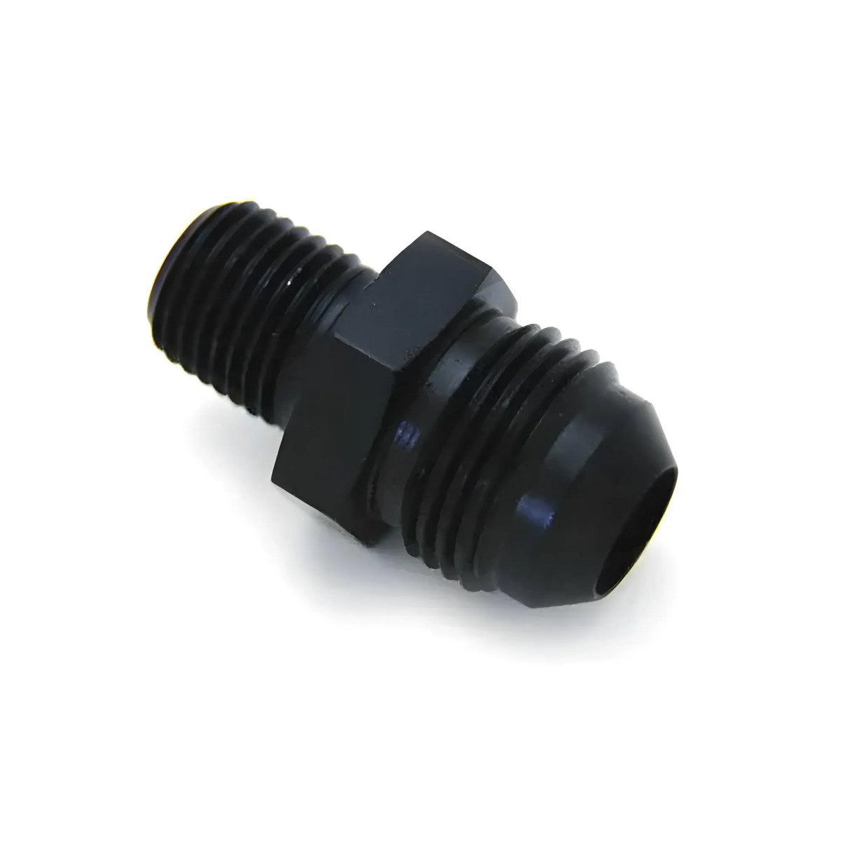 Nitrous Outlet 1/4" NPT x 8AN Straight Fitting- Male/Male (Black)