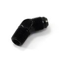 Nitrous Outlet 1/4" NPT x 6AN 45 Degree Fitting - Male /Male (Black)