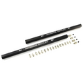 Nitrous Outlet Dual Passage Dual Injection Rails With Fittings - DYI, Anodized black, Laser Marked, 18" Long