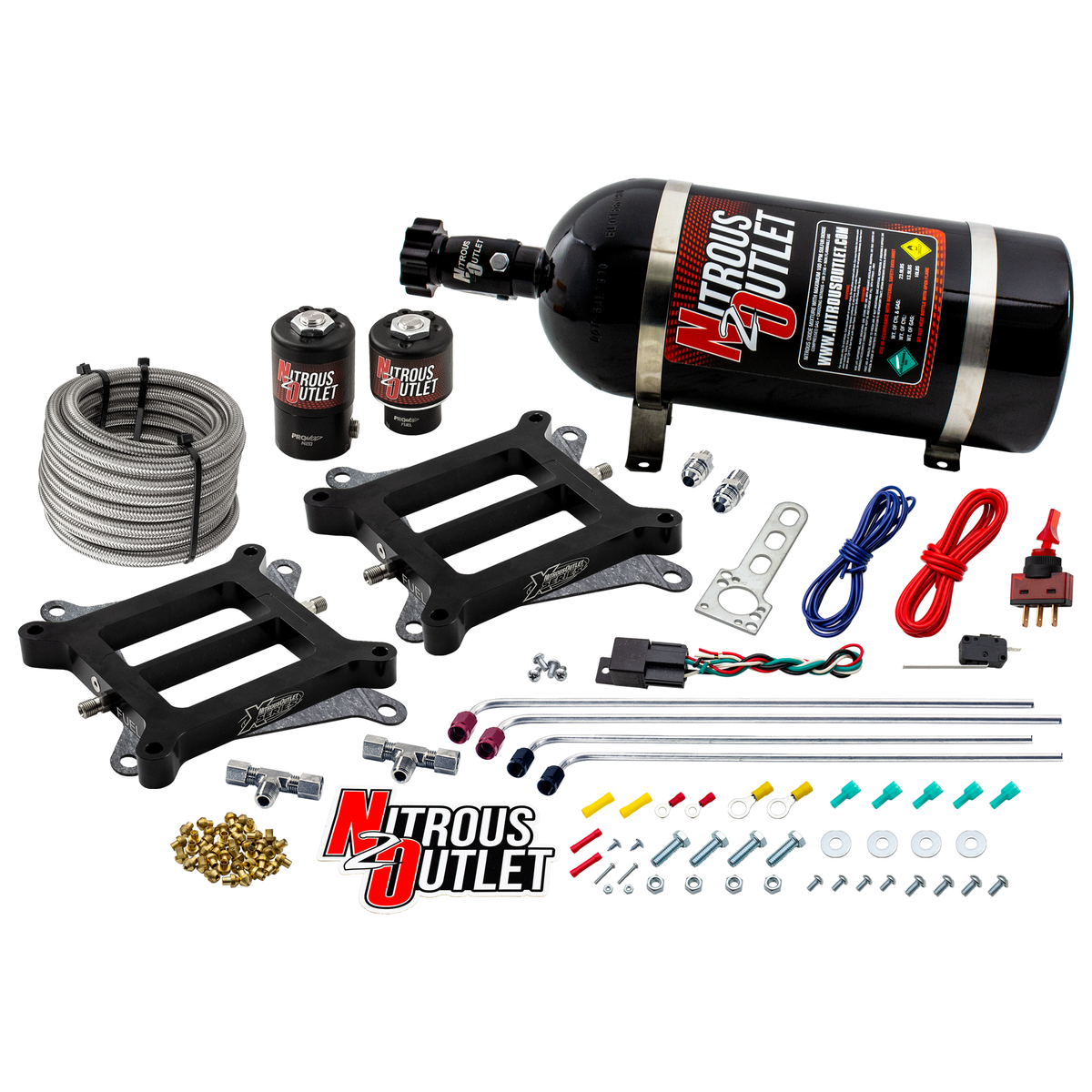 Nitrous Outlet Weekend Warrior 4150 Tunnel Ram System - Gas/E85 (5-55 psi)(100-400 HP)(No Bottle)