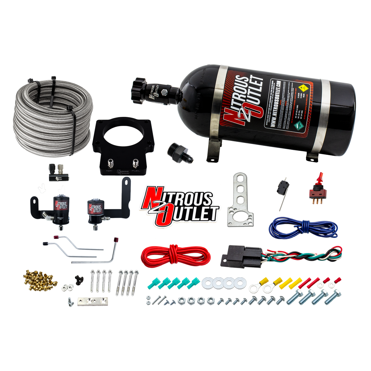 Nitrous Outlet Cadillac 90mm 2006-2007 CTS-V Hard-line Plate System - Gas/E85 (5-55psi)(50-200HP)(No Bottle)