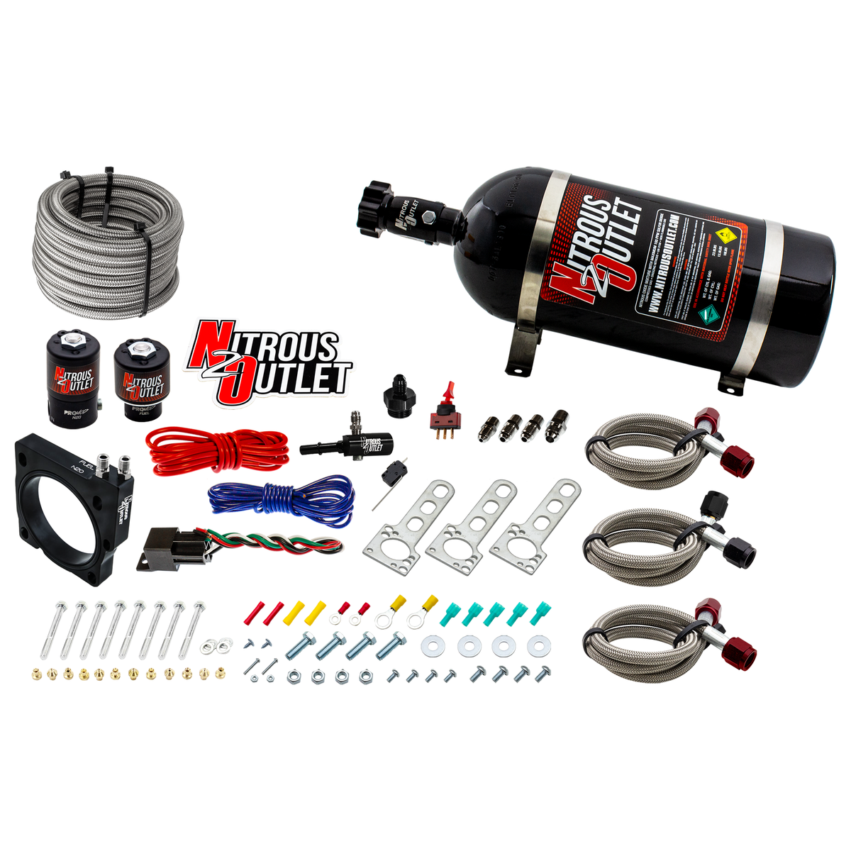 Nitrous Outlet Dodge 80mm 5.7/6.1 Hemi Plate System - Gas/E85 (5-55psi)(50-200HP)(No Bottle)