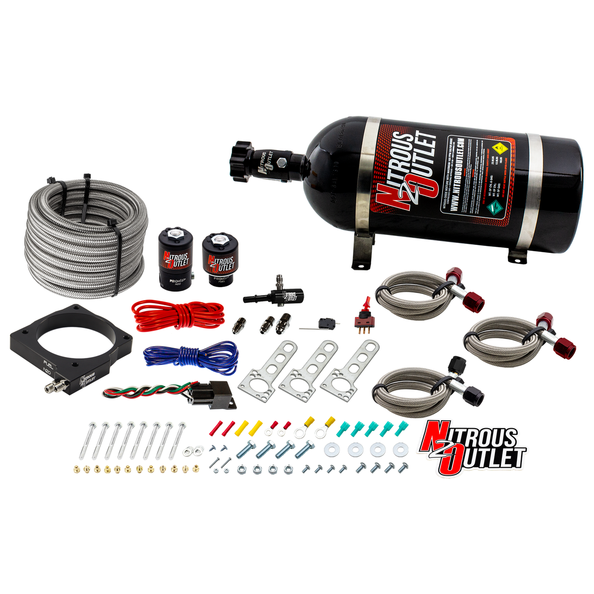 Nitrous Outlet Dodge 85mm 5.7/6.1  Hemi Plate System - Gas/E85 (5-55psi)(50-200HP)(No Bottle)