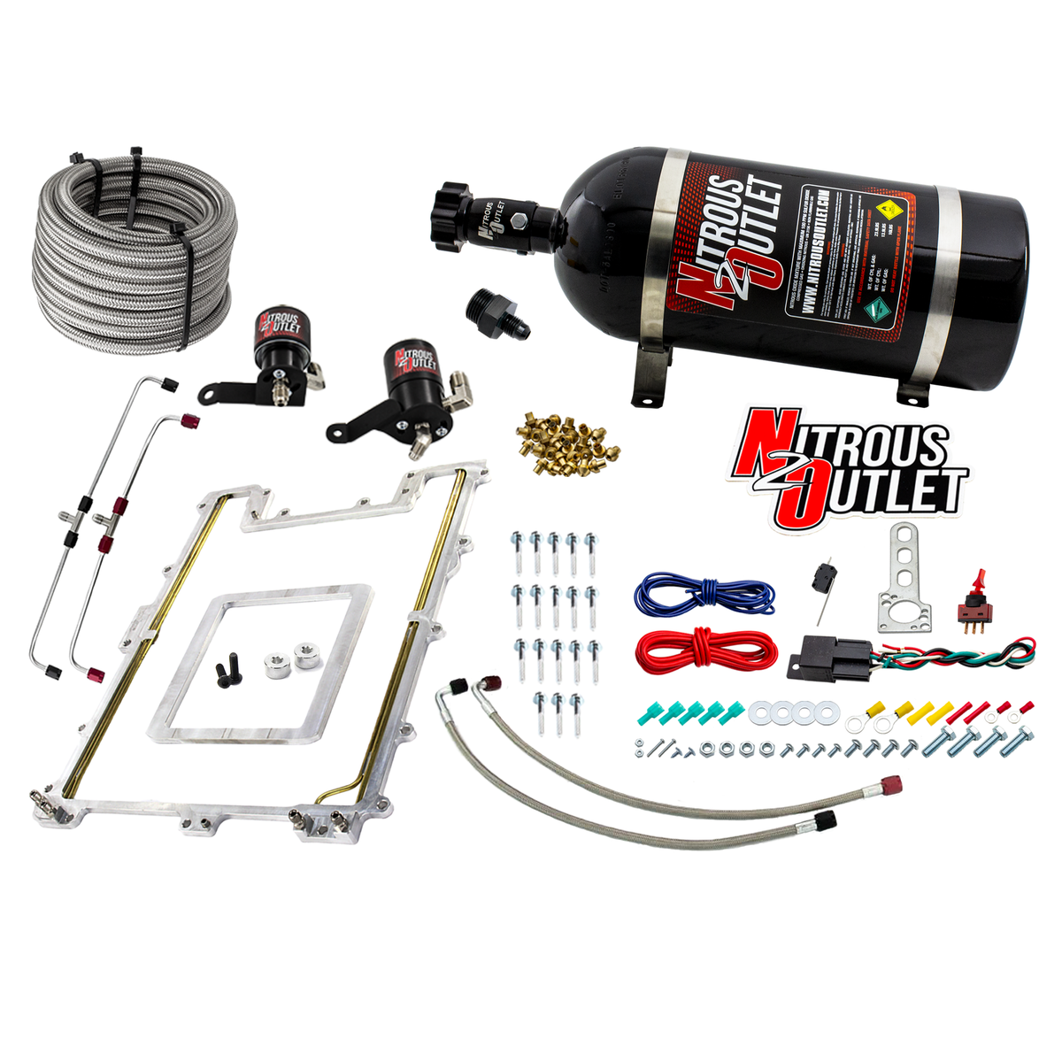 Nitrous Outlet Cadillac 2009-2014 CTS-V2 LSA Blower Plate system - Gas/E85 (45-55psi)(100-300HP)(15lb Bottle)