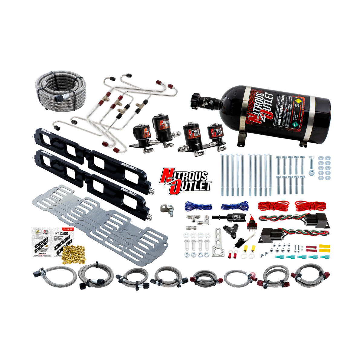 Nitrous Outlet 5.7, 6.1, & 6.4 2008-2023 Eagle & Apache Head Spacer Plate System â€“ Gas/E85 (45-55psi)(130-400HP)(No Bottle)