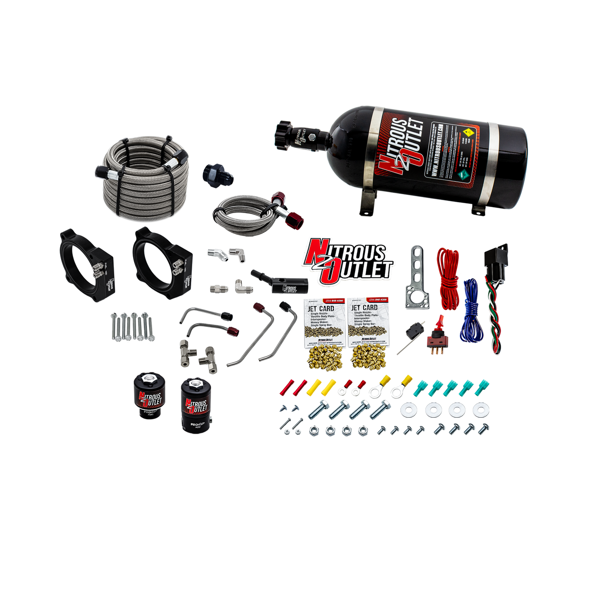 Nitrous Outlet Ford 2024-2026 Mustang GT Dual Throttle Body Plate System (15lb Bottle)