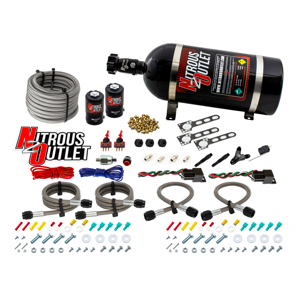 Nitrous Outlet Universal Diesel Dual Stage Dry Single Nozzle System (35-200HP)(No Bottle)