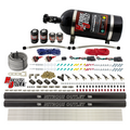 Nitrous Outlet 4 Cylinder Dual Stage Direct Port System - Two .122 Nitrous Solenoids/Two .177 Fuel Solenoids/Two Dual Passage Injection Rails/90 Degree Discharge Nozzles (Alcohol)(5-7-10 psi)(50-250HP)(No Bottle)
