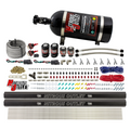 Nitrous Outlet 4 Cylinder Dual Stage Direct Port System - Two .122 Nitrous Solenoids/Two .177 Fuel Solenoids/Two Dual Passage Injection Rails/Annular Discharge Nozzles (Alcohol)(5-7-10 psi)(50-250HP)(12lb Bottle)