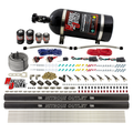 Nitrous Outlet 4 Cylinder Dual Stage Direct Port System - Two .122 Nitrous Solenoids/Two .177 Fuel Solenoids/Two Dual Passage Injection Rails/90 Degree Discharge Nozzles (E85)(5-7-10 psi)(50-250HP)(12lb Bottle)