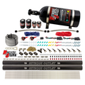 Nitrous Outlet 4 Cylinder Dual Stage Direct Port System - Two .122 Nitrous Solenoids/Two .177 Fuel Solenoids/Two Dual Passage Injection Rails/90 Degree Discharge Nozzles (Gas)(5-7-10 psi)(50-250HP)(No Bottle)