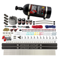 Nitrous Outlet 6 Cylinder Dual Stage Direct Port System - Two .122 Nitrous Solenoids/Two .177 Fuel Solenoids/Distribution Blocks/Annular Discharge Nozzles (E85)(5-7-10 psi)(75-375HP)(12lb Bottle)