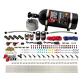 Nitrous Outlet 6 Cylinder Dual Stage Direct Port System - Two .122 Nitrous Solenoids/Two .177 Fuel Solenoids/Distribution Blocks/90 Degree Discharge Nozzles (Gas)(45-55 psi)(75-375HP)(15lb Bottle)