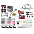Nitrous Outlet 6 Cylinder Dual Stage Direct Port System - Two .122 Nitrous Solenoids/Two .177 Fuel Solenoids/Distribution Blocks/Annular Discharge Nozzles (E85)(45-55 psi)(75-375HP)(15lb Bottle)