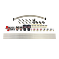 Nitrous Outlet 8 Cylinder Solenoids Forward Direct Port Conversion Kit - Two .178 Trashcan Nitrous Solenoids/Two .177 Fuel Solenoids/Distribution Blocks/Compression Fittings/90 Degree Discharge Nozzles (Includes 200HP Jetting - Gas/7 psi)