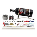 Nitrous Outlet Dry 8 Cylinder Direct Port System - Two .122 Nitrous Solenoids/Compact Distribution Blocks/Compression Fittings/90 Degree Discharge Nozzles (100-400HP)(12lb Bottle)