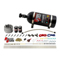 Nitrous Outlet Dry 8 Cylinder Direct Port System - Two .112 Nitrous Solenoids/Compact Distribution Blocks/Compression Fittings/90 Degree Discharge Nozzles (100-400HP)(15lb Bottle)