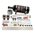 Nitrous Outlet 8 Cylinder Direct Port System - Two .178 Trashcan Nitrous Solenoids/Two .177 Fuel Solenoids/Compact Distribution Blocks/Compression Fittings/90 Degree Discharge Nozzles (E85)(5-7-10 psi)(100-400HP)(15lb Bottle)