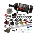 Nitrous Outlet 8 Cylinder Direct Port System - Two .178 Trashcan Nitrous Solenoids/Two .310 Fuel Solenoids/Compact Distribution Blocks/Compression Fittings/90 Degree Discharge Nozzles (Gas)(5-7-10 psi)(100-400 HP)(12lb Bottle)