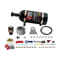 Nitrous Outlet Dry 8 Cylinder Direct Port System - .178 Trashcan Nitrous Solenoids/Nylon Hose/Showerhead Distribution Blocks/Straight Discharge Nozzles (100-600HP)(15lb Bottle)
