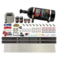 Nitrous Outlet 10 Cylinder Direct Port System - Two .122 Nitrous Solenoid/Two .177 Fuel Solenoid/Two Dual Passage Injection Rail/90 Degree Discharge Nozzles (Gas)(5-7-10 psi)(125-375HP)(15lb Bottle)