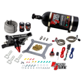 Nitrous Outlet 4150 Stinger 3 System - Braided Hoses/.122 Nitrous Solenoid/.177 Fuel Solenoid/Universal Solenoid Brackets - (Gas/E85)(5-55 psi)(50-500 HP)(15lb Bottle)