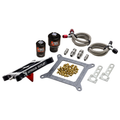 Nitrous Outlet 4150 Stinger 4 Race Solenoid Forward Conversion Kit - Braided Hoses/.178 Trashcan Nitrous Solenoid/.310 Fuel Solenoid/Universal Solenoid Brackets - (Gas/E85)(5-55 psi)(50-600 HP)