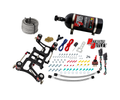 Nitrous Outlet 4150 Hornet 3 Dual Stage System - Hard-line/Two .122 Nitrous Solenoids/Two .177 Fuel Solenoids/Four Solenoid Boomerang Bracket - (Gas/E85)(5-55 psi)(50-500 HP Per Stage)(No Bottle)