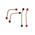 Nitrous Outlet 4500 Hornet 2 & 3 Dual Stage Boomerang Solenoid Bracket Hard-Line Kit - Solenoids To Plate