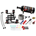 Nitrous Outlet 4500 Hornet 2 Race Dual Stage System - Hard-line/Two .178 Trashcan Nitrous Solenoids/Two .310 Fuel Solenoids/Four Solenoid Boomerang Bracket - (Gas/E85)(5-55 psi)(50-600 HP Per Stage)(15lb Bottle)