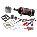 Nitrous Outlet 4500 Stinger 2 System - Braided Hoses/.122 Nitrous Solenoid/.177 Fuel Solenoid/Universal Solenoid Brackets - (Gas/E85)(5-55 psi)(50-500 HP)(15lb Bottle)