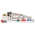 Nitrous Outlet Single To Dual Stage Conversion Kit - Braided Hoses/.122 Nitrous Solenoid/.177 Fuel Solenoid/1/8" NPT 90 Degree Nozzle/Universal Solenoid Brackets (Gas/E85)(35-200HP)