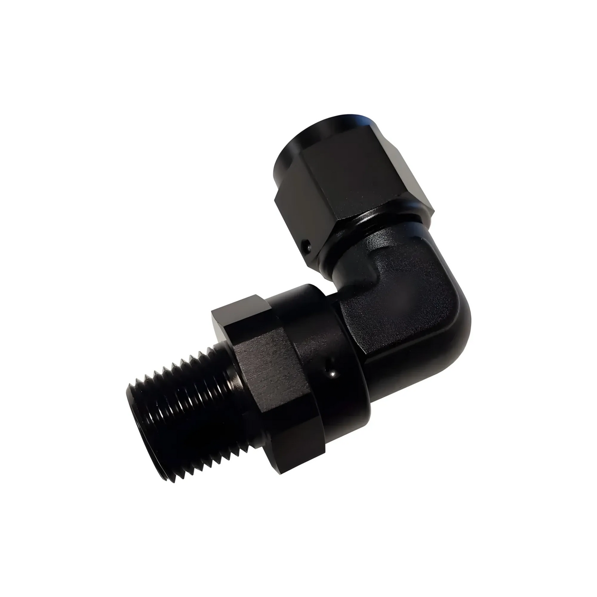 Nitrous Outlet 3/8" NPT 90 Degree Male To 8AN Female Swivel Adapter