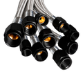 Nitrous Outlet 9-3/4" 4AN-3AN Race Stainless Braided Hose (Black B-Nuts)