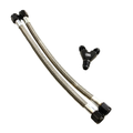 Nitrous Outlet Dual Bottle 6AN Feed Hose Kit - Two 12" Hoses/ 6AN Y Fitting