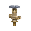 Flo Supply 2.5lb Aluminum and 4.5lb Composite Brass CO2 Bottle Valve - CGA 320 / 725-14 Nipple Thread / .750-16 Bottle Thread