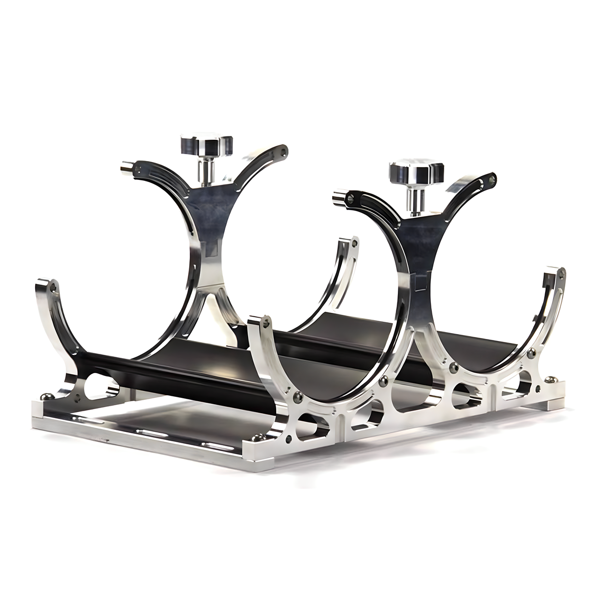 Nitrous Outlet Dual Billet Heated Verical Mount Bottle Bracket - 10lb/15lb