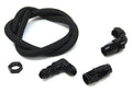 Nitrous Outlet 8AN Pressure Relief Kit - 90 Degree to 90 Degree Bulk Head/3' Steel Braided Hose/Black Fittings