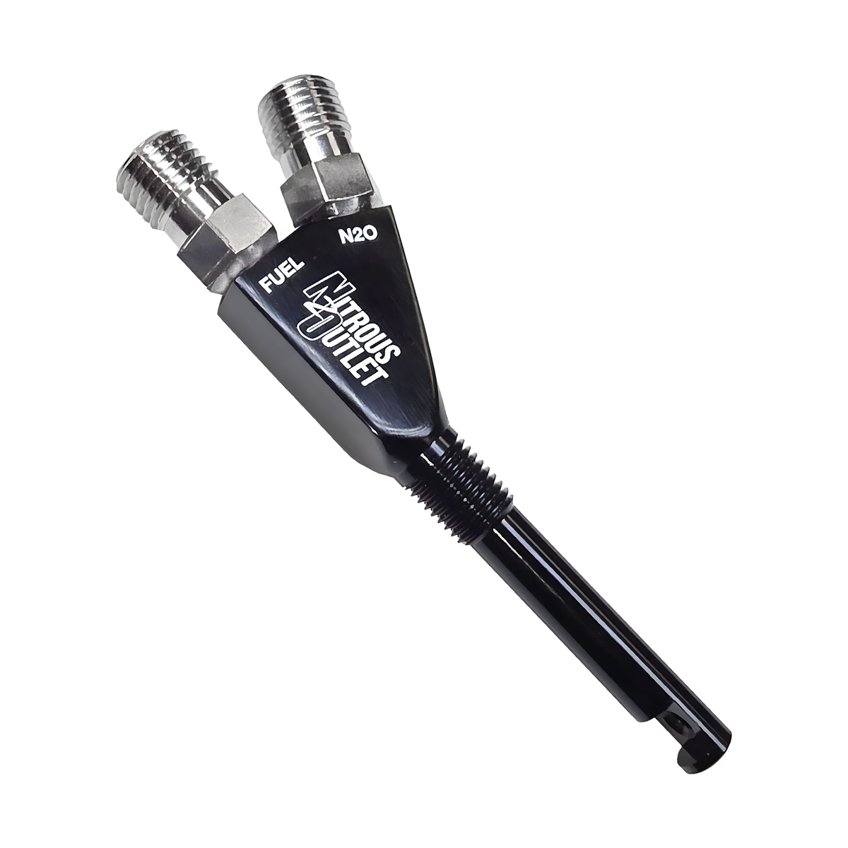 Nitrous Outlet 1/16" NPT Extended Reach Wet Nitrous Nozzle - 90 Degree Discharge/Aluminum