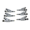 Nitrous Outlet Vortex Ti 1/16" NPT Wet Nitrous Nozzle - 6 Pack/Straight Annular Discharge/Titanium