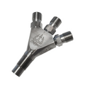 Nitrous Outlet Trident Ti 1/8" NPT Three Stage Dry Nitrous Nozzle - Straight Discharge/Titanium