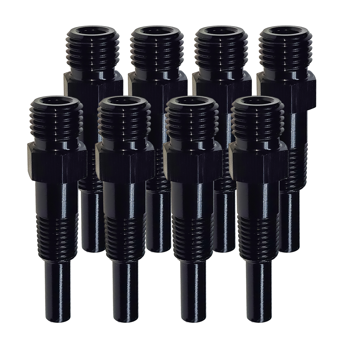 Nitrous Outlet 1/16" NPT Dry Nitrous Nozzle - 8 Pack/Straight Discharge/Aluminum