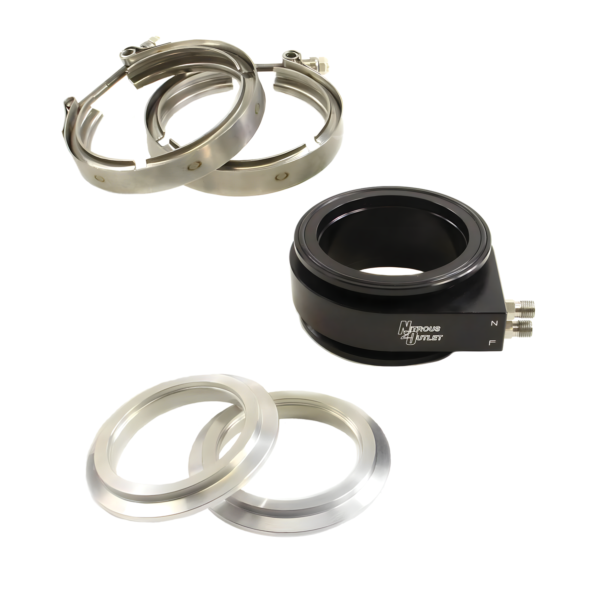 Nitrous Outlet Interspooler 4" Boosted Nitrous Collar Conversion (Wet: 50-200HP)(Dual Stage Dry: 50-400HP)