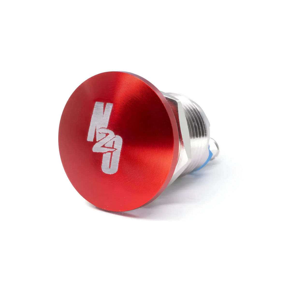 Nitrous Outlet Logo Momentary Mushroom Cap Push-Button - 23mm Red Cap / Screw terminals