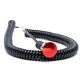 860 Performance 23mm Red Mushroom Momentary Push Button with Spiral Stretch Cord